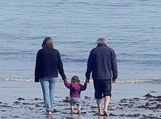 Walking with Child to the Water, Chloe Garthson & Clear Spaces Counselling Services, Victoria, BC